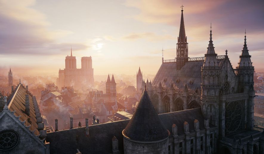 This photo provided by Ubisoft shows a scene from the video game, "Assassin's Creed: Unity." (AP Photo/Ubisoft)