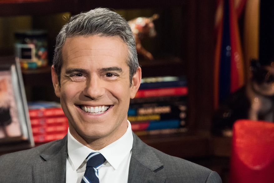 In this Nov. 5, 2014 photo, host Andy Cohen poses for a portrait on the set of his show, "Watch What Happens Live," in New York. Cohen has published a second book, "The Andy Cohen Diaries: A Deep Look at a Shallow Year." (AP Photo/Charles Sykes)