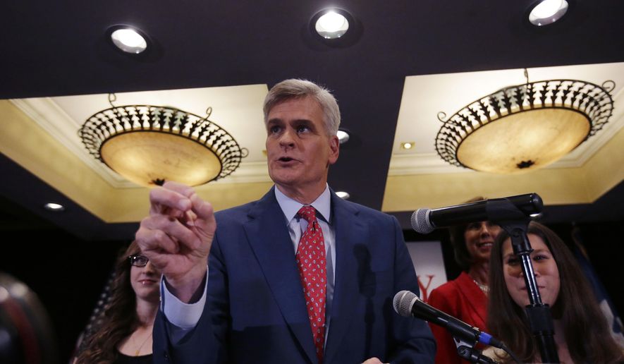 In this photo taken Nov. 4, 2014, Louisiana Republican Senate candidate Rep. Bill Cassidy, R-La. speaks to supporters during his election night watch party in Baton Rouge, La. Republicans have promised Cassidy a seat on the Senate&#x27;s energy committee if he defeats Sen. Mary Landrieu in the state&#x27;s runoff election next month. The move undercuts one of Landrieu&#x27;s chief campaign arguments, that voters in the state with a robust oil and gas industry need her and her seniority on the committee.  (AP Photo/Gerald Herbert)