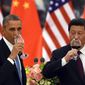 President Obama and Chinese President Xi Jinping continued their talks at an economic summit in the capital city of Beijing. Despite the two nations vowing to curb greenhouse gas emissions, Mr. Obama&#39;s detractors say that he should be pressing China harder on economic agreements that keep U.S. interests front and center. (Associated  Press)