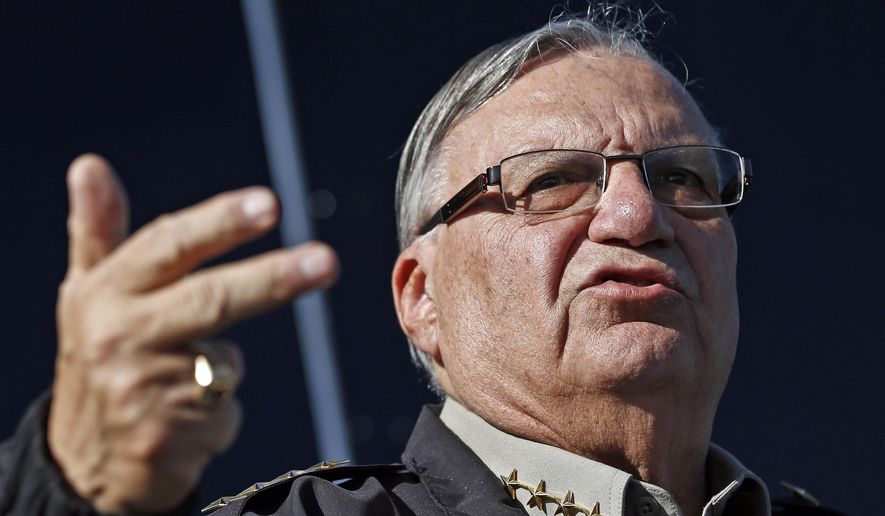 Maricopa County Sheriff Joe Arpaio speaking with the media in Phoenix in this Jan. 9, 2013, file photo. (AP Photo/Ross D. Franklin, File)