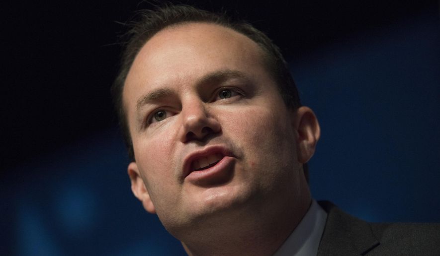 Sen. Mike Lee, Utah Republican used $258,556 of campaign contributions to pay the salary for Benjamin James Burr, his wife&#39;s nephew. (AP Photo/Jacquelyn Martin, File)
