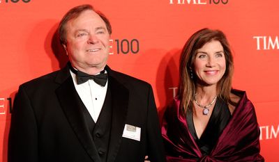 FILE - In this April 24, 2012 file photo, Continental Resources CEO Harold Hamm and his then wife Sue Ann Hamm attend the TIME 100 gala, celebrating the 100 most influential people in the world, at the Frederick P. Rose Hall in New York. Sue Ann, now the ex-wife of multibillionaire energy tycoon Hamm, plans to appeal a court ruling that awarded her nearly $1 billion in a divorce settlement, according to her attorney. An Oklahoma County judge awarded $995.4 million this week to Sue Ann, who was married for more than 20 years to the Continental Resources Inc. CEO before she filed for divorce in 2012.  (AP Photo/Evan Agostini, File)