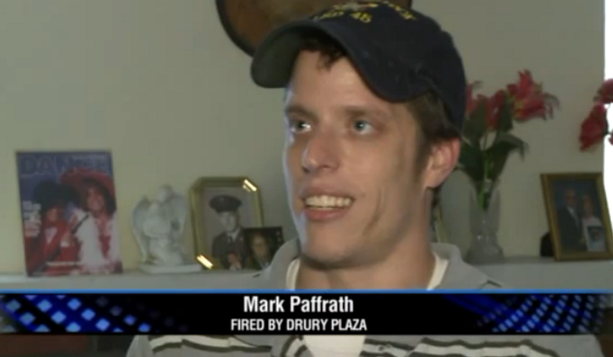 Mark Paffrath, a Navy veteran who worked at a hotel outside St. Louis, said he was fired from his job after posting pictures on Facebook that showed dozens of Homeland Security vehicles parked in the hotel&#39;s garage. (KTVI)