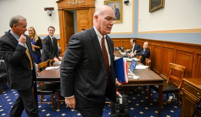 United States Secret Service Acting Director Joseph P. Clancy leaves after testifying in front of the House Judiciary Committee which oversees the Secret Service, Washington, D.C., Wednesday, November 19, 2014. (Andrew Harnik/The Washington Times)