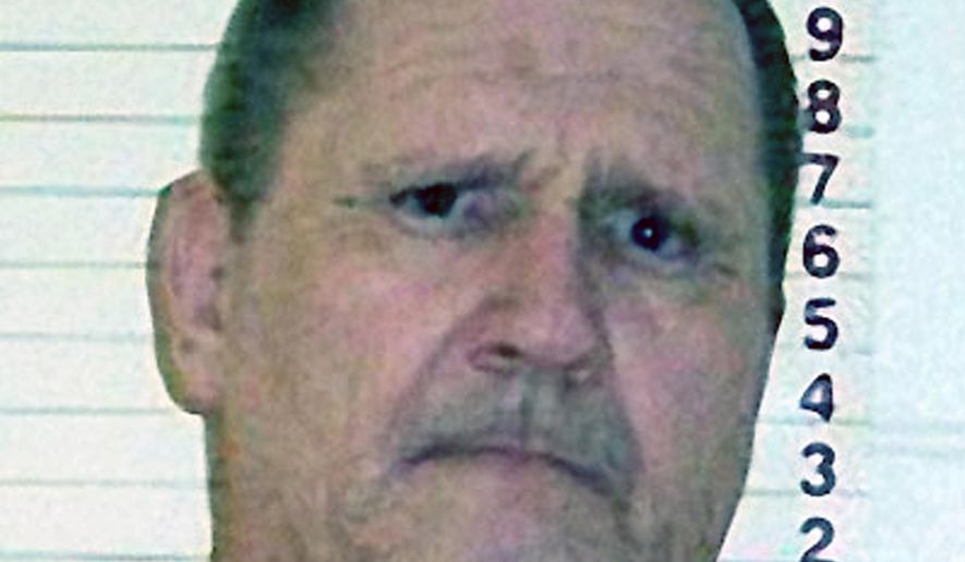 FILE -This undated file photo provided by the Wyoming Department of Corrections shows Wyoming's lone death row inmate Dale Wayne Easton. A federal judge has overturned the death penalty for Eaton. U.S. District Judge Alan B. Johnson of Cheyenne on Thursday, Nov. 20, 2014 stated Wyoming has a choice of either granting a new sentencing proceeding for Eaton within 120 days in Natrona County or keeping him locked up for life without parole. (AP Photo/Wyoming Department of Corrections, File)