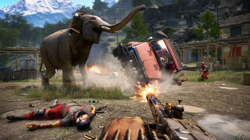This photo provided by Ubisoft shows a scene from the video game, "Far Cry 4." (AP Photo/Ubisoft)