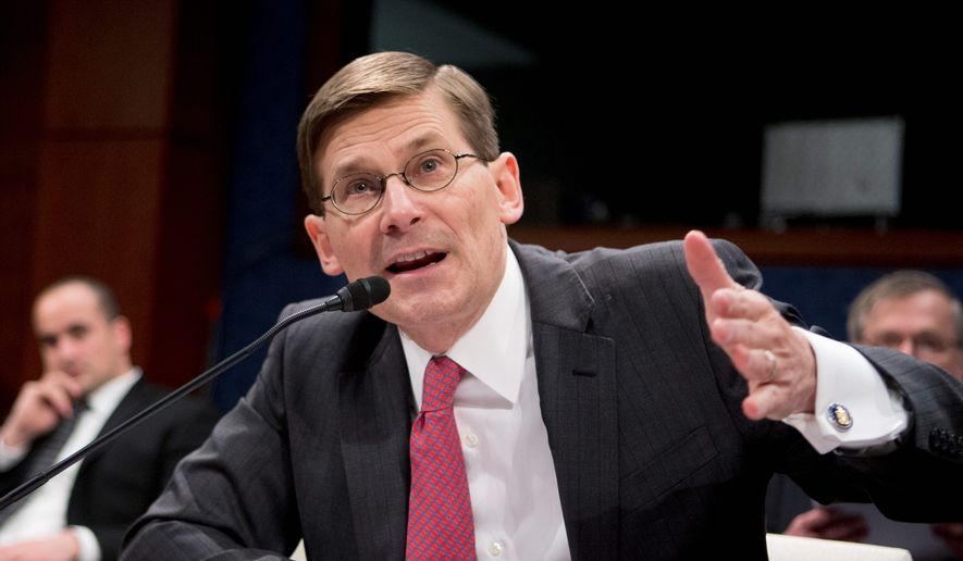 Former CIA Deputy Director Michael Morell testifies on Capitol Hill in Washington, Wednesday, April 2, 2014, before the House Intelligence Committee. (AP Photo/Manuel Balce Ceneta) **FILE**
