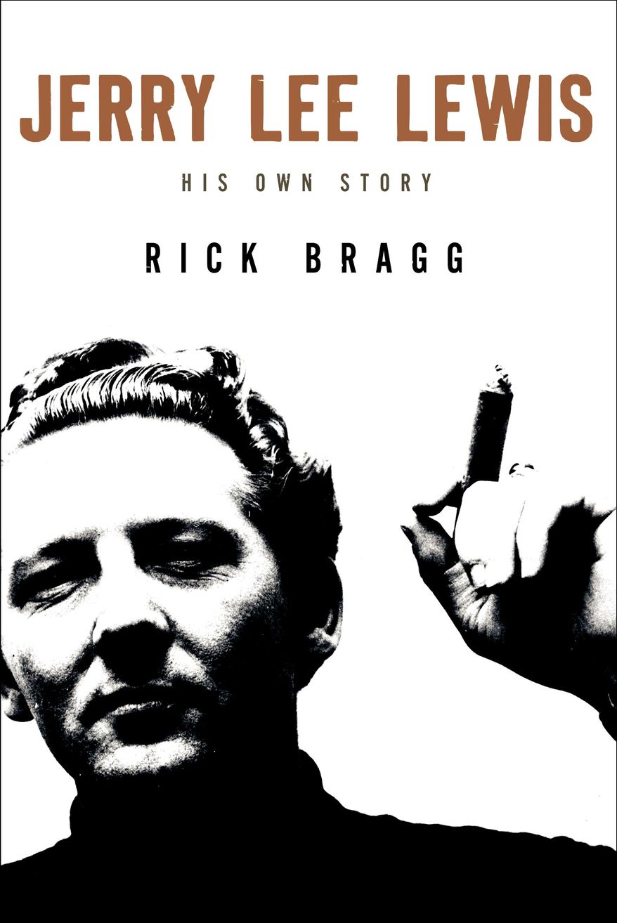 This photo provided by courtesy of Harper, an imprint of HarperCollins Publishers, shows the cover of the book, "Jerry Lee Lewis," by author Rick Bragg. (AP Photo/Harper, HarperCollins Publishers)