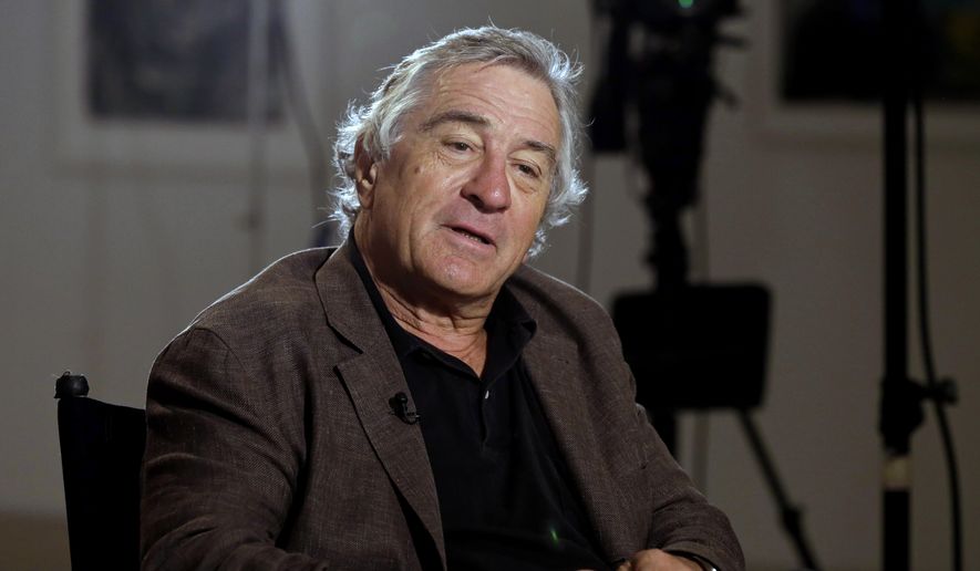Actor Robert De Niro is interviewed by Chris Wallace at the DC Moore Gallery, in New York in this June 11, 2014, file photo. (AP Photo/Richard Drew, File)