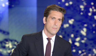 In this image released by ABC News, anchor David Muir from &amp;quot;World News Tonight with David Muir,&amp;quot; appears on the set in New York. Muir will do a one-minute newscast each weekday for Facebook, touching on the day’s top stories and trending topics online. The “Facecast” will usually be posted in the early afternoon, and was set to start Monday, Dec. 1, 2014.  (AP Photo/ABC, Lorenzo Bevilaqua)
