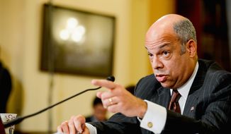 During an intense grilling session on Capitol Hill, U.S. Secretary of Homeland Security Jeh Johnson disagreed with President Obama&#x27;s 2010 assertion that amnesty would lead to a new surge in illegal border crossings from Mexico. (Andrew Harnik/The Washington Times) ** FILE **
