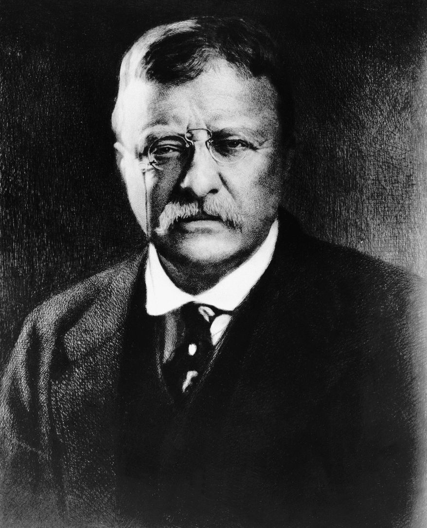 FILE - This undated file photo shows Theodore "Teddy" Roosevelt, the 26th president of the United States. Roosevelt is part of an inaugural class of 12 people that will be inducted into the newly formed Montana Outdoor Hall of Fame on Dec. 6, 2014, at a ceremony in Helena., Mont.AP Photo/File)