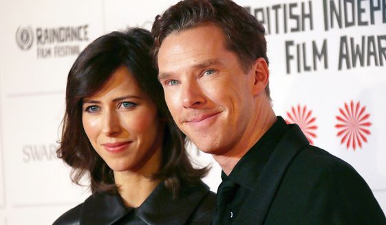 Actor Benedict Cumberbatch and Sophie Hunter arrive for the British Independent Film Awards at Old Billingsgate Market in central London, Sunday, Dec. 7, 2014. (Photo by Joel Ryan/Invision/AP)