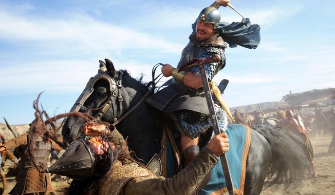 This image released by 20th Century Fox shows Christian Bale in a scene from &amp;quot;Exodus: Gods and Kings.&amp;quot;  (AP Photo/20th Century Fox, Kerry Brown)