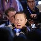 Agent Scott Boras talks during a news conference in the lobby of a hotel at the Major League Baseball winter meetings Wednesday, Dec. 10, 2014, in San Diego. (AP Photo/Lenny Ignelzi)