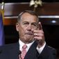 House Speaker John Boehner of Ohio holds what may be his last news conference of the 113th Congress Thursday, Dec. 11, 2014, on Capitol Hill in Washington. (AP Photo/J. Scott Applewhite)