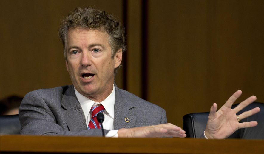 Sen. Rand Paul, R-Ky., speaks on Capitol Hill in Washington in this Sept. 17, 2014, file photo. (AP Photo/Carolyn Kaster, File)