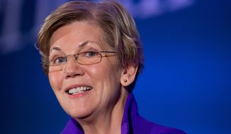 Democracy for America and MoveOn.org are committing funds to &quot;draft&quot; Sen. Elizabeth Warren, Massachusetts Democrat, to run for president. (Associated Press)