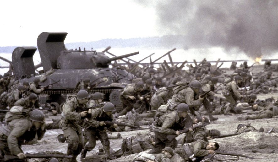 This photo released by DreamWorks shows a scene form  the 1998 film &amp;quot;Saving Private Ryan.&amp;quot; (AP Photo/DreamWorks, David James, File)