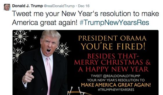 Donald Trump S Christmas Card President Obama You Re Fired Washington Times