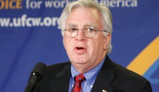 Money man: Joseph T. Hansen is departing as president of the United Food and Commercial Workers International Union with a warning about pensions. (Associated Press)