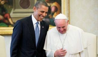 By aligning with Pope Francis, President Obama can highlight agreement on issues with one of the world&#39;s most respected figures. (Associated Press)