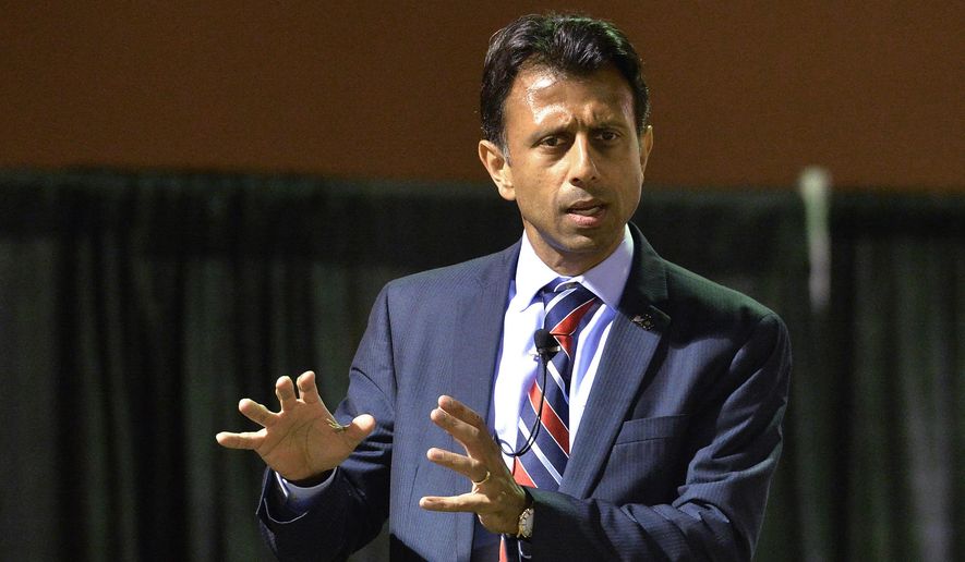 Louisiana Gov. Bobby Jindal speaks in Louisville, Ky., in this Oct. 29, 2014, file photo. (AP Photo/Timothy D. Easley, File)