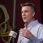 Washington Redskins President and General Manager Bruce Allen speaks to reporters during an NFL football news conference at the Redskins Park in Ashburn, Va., Wednesday, Dec. 31, 2014.   (AP Photo/Manuel Balce Ceneta)