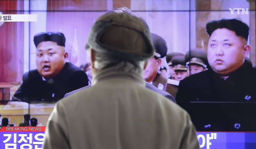 A man watches a TV news program showing North Korean leader Kim Jong-un, at the Seoul Railway Station in Seoul, South Korea, Thursday, Jan. 1, 2015. (AP Photo/Ahn Young-joon) ** FILE **