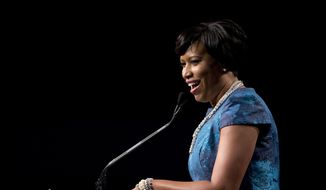 Washington Mayor Muriel Bowser speaks after taking the oath of office during the District of Columbia Mayoral Inauguration ceremony at the Convention Center in Washington, Friday, Jan. 2, 2015. (AP Photo/Carolyn Kaster) **FILE**
