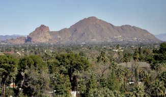 This Jan. 31, 2008, file photo shows Camelback Mountain in Phoenix. (AP Photo/Matt York, File)