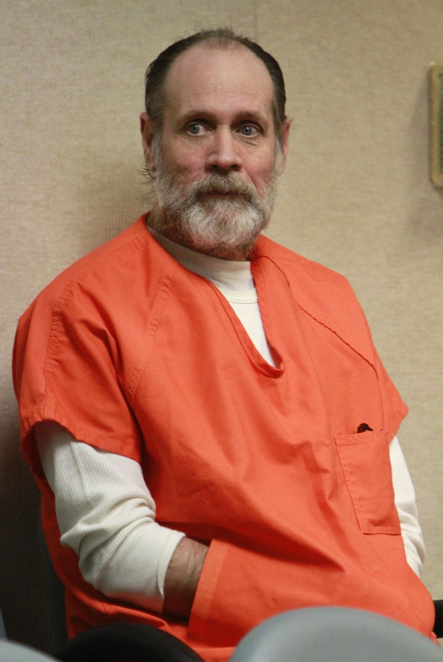 FILE - In this Feb. 28, 2011 file photo, Phillip Garrido, who was convicted of keeping Jaycee Dugard hidden at his Contra Costa County home for 18 years, is seen at the El Dorado County Superior Court in Placerville, Calif. Cases like Garrido's have prompted California parole officials to adopted new supervision policies that will include lie detector tests for sex offenders paroles. Garrido had been out on parole for sex-offensives, during the time he had Dugard hidden at his home. (AP Photo/Rich Pedroncelli, file)