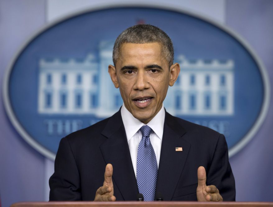 In this Dec. 19, 2014, President Obama speaks during a news conference in the Brady Press Briefing Room of the White House in Washington to talk about successes in 2014, citing lower unemployment, a rising number of Americans covered by health insurance, and an historic diplomatic opening with Cuba. The Obama administration is putting a large dent in the U.S. embargo against Cuba as of Friday, significantly loosening restrictions on American trade and investment. The new rules also open up the communist island to greater American travel and allow U.S. citizens to start bringing home small amounts of Cuban cigars after more than a half-century ban. (AP Photo/Carolyn Kaster, File)