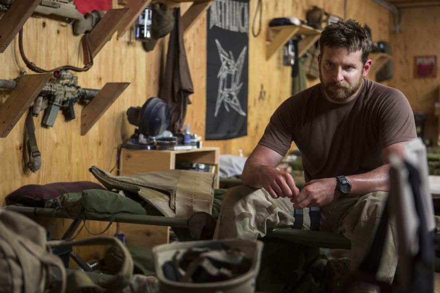 In this image released by Warner Bros. Pictures, Bradley Cooper appears in a scene from &quot;American Sniper.&quot; (AP Photo/Warner Bros. Pictures, Keith Bernstein)