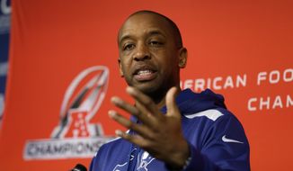 Former Howard University quarterback and NFL offensive coordinator Pep Hamilton is the coach and general manager of the new XFL franchise, which announced on Wednesday that its name will be the DC Defenders. (AP Photo/Michael Conroy) ** FILE **