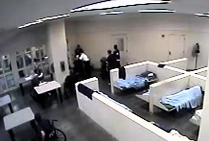 Deputy Raymond Ferrio, 47, was fired Tuesday for needlessly punching a physically disabled inmate, causing him to shatter his dentures. (YouTube/Pinellas County Sheriff's Office)