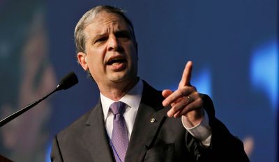 Republican state Sen. Mark Obenshain expressed his party&#39;s disagreements with Gov. Terry McAuliffe&#39;s policies on everything from gun control to economic reforms and Obamacare. (Associated Press)