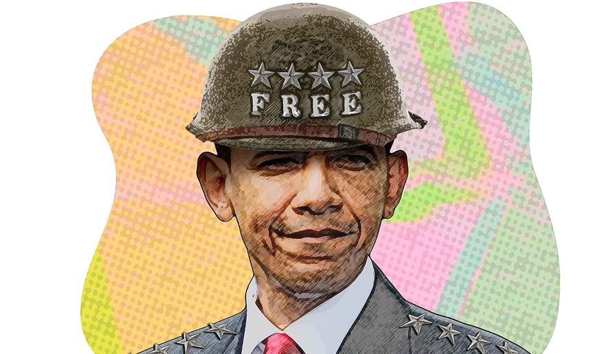 Obama, General of the Free Army Illustration by Greg Groesch/The Washington Times