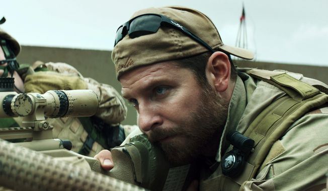 In this image released by Warner Bros. Pictures, Kyle Gallner, left, and Bradley Cooper appear in a scene from &amp;quot;American Sniper.&amp;quot;  The film is based on the autobiography by Chris Kyle. (AP Photo/Warner Bros. Pictures) ** FILE **