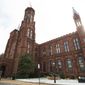 The Smithsonian Institution&#39;s Smithsonian Castle is seen at the National Mall in Washington, Tuesday, Jan. 27, 2015. The Smithsonian Institution is working to establish its first international museum outpost in London as the city redevelops its Olympic park. (AP Photo/Manuel Balce Ceneta)