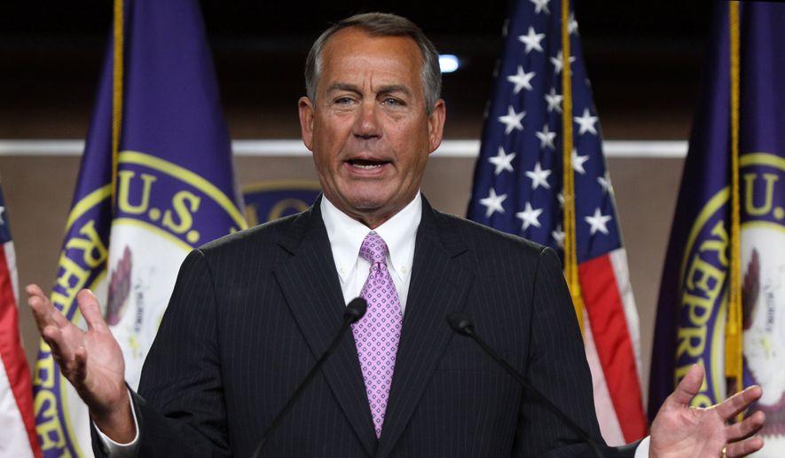 House Speaker John A. Boehner. (Associated Press) ** FILE **