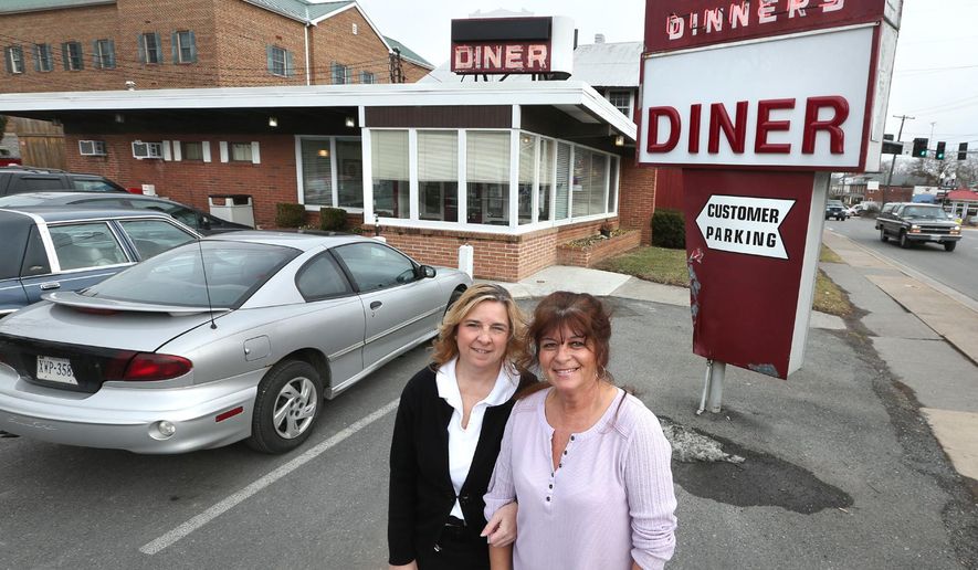 ADVANCED FOR RELEASE SUNDAY, FEBRUARY 1, 2015 AND THEREAFTER Winchester, Va. residents Jerri DeHart, left, and Lynette Booth have opened Lynette and Jerri's Diner on Amherst Street in Winchester, Va. (AP Photo/The Winchester Star, Jeff Taylor)