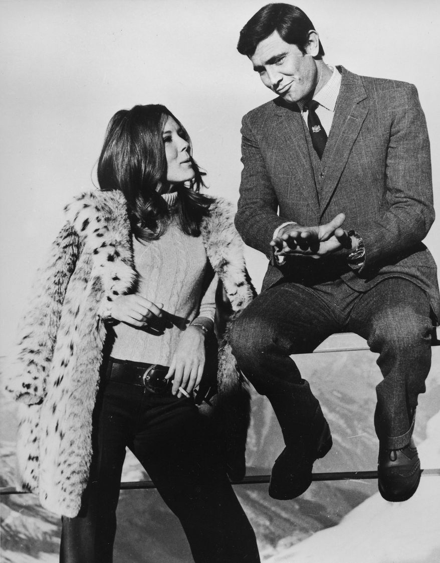 Actor George Lazenby and actress Diana Rigg experienced the Schilthorn firsthand during shooting of the James Bond film &quot;On Her Majesty&#39;s Secret Service.&quot; (Associated Press)