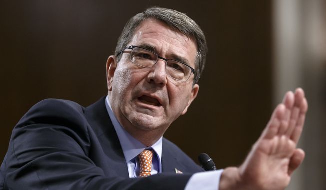 Ashton Carter&#x27;s performance before the Senate Armed Services Committee provoked an immediate response from the White House, where the chief presidential spokesman Joshua Ernest cautioned that Mr. Obama, and not Mr. Carter, sets policy. (Associated Press)