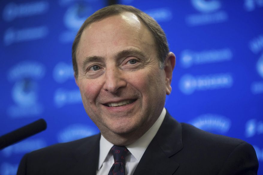 NHL Commissioner Gary Bettman pauses responds to questions during a news conference, Friday, Jan. 30, 2015 in Vancouver, British Columbia. (AP Photo/The Canadian Press, Darryl Dyck)