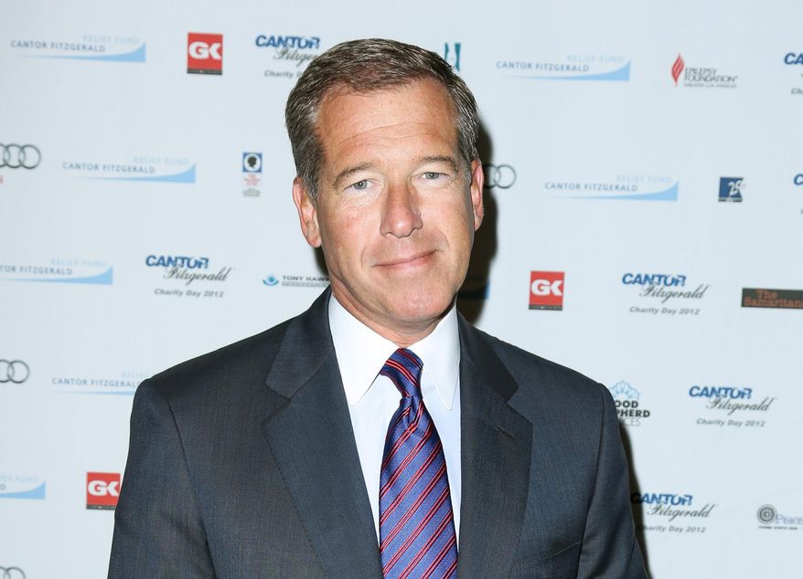 FILE - This Sept. 11, 2012 file image released by Starpix shows Brian Williams at the Cantor Fitzgerald Charity Day event in New York. NBC &amp;quot;NBC &amp;quot;Nightly News&amp;quot; anchor Williams has admitted he spread a false story about being on a helicopter that came under enemy fire while he was reporting in Iraq in 2003. Williams said on &amp;quot;Nightly News&amp;quot; on Wednesday, Feb. 4, 2015, he was in a helicopter following other aircraft, one of which was hit by ground fire. His helicopter was not hit. (AP Photo/Starpix, Andrew Toth, File)