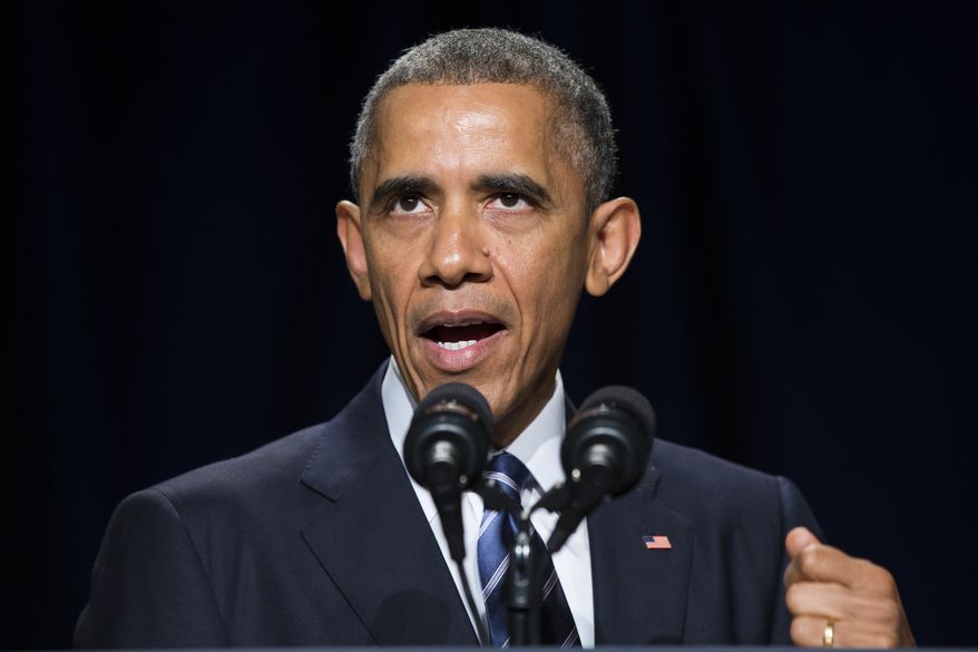 President Barack Obama speaks during the National Prayer Breakfast in Washington, Thursday, Feb. 5, 2015. The president condemned those who seek to use religion as a rationale for carrying out violence around the world, declaring Thursday that "no god condones terror." (AP Photo/Evan Vucci)