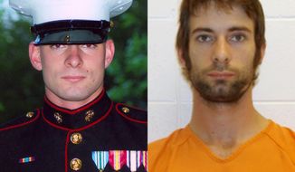 This combination of photos from the Routh family and the Erath County Sheriff’s Office shows Eddie Ray Routh. The former Marine is accused of killing Navy SEAL sniper Chris Kyle and Chad Littlefield on Feb. 2, 2013. (AP Photo/Routh Family, Erath County Sheriff&#x27;s Office)