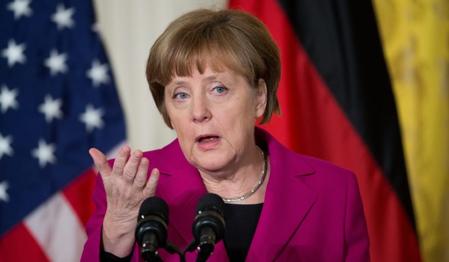 During a joint news conference with President Obama Monday, German Chancellor Angela Merkel indicated that Berlin still supported keeping Greece in the eurozone, but stood strongly behind the austerity program demanded by the Troika. (Associated Press)